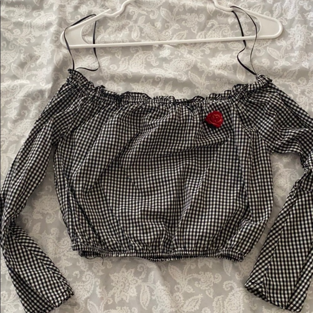 Gingham rose crop too